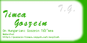 timea goszein business card